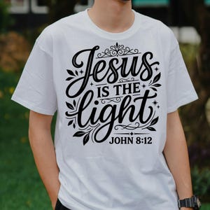 Bible Scripture Svg Png Bundle, Minimal Christian Quote Svg, Religious Quotes, Jesus Svg, Bible Print, Cut Files Cricut DXF, Bible Verse Png image 2