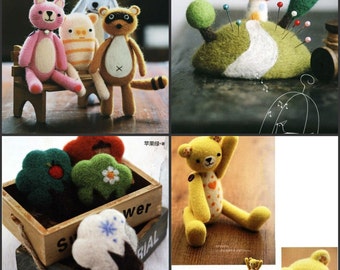 Needle and Hand Felting Various Goods PDF Patterns, Chinese Ebook, Kawaii Ebook, Free Shipping No.21