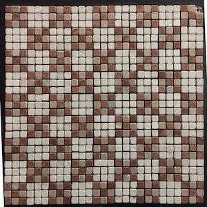 Muestra de mosaico de mármol / Lámina de mosaico de piedra natural de 12x12 / Muestra de mosaico personalizada / Vista previa de color y mano de obra