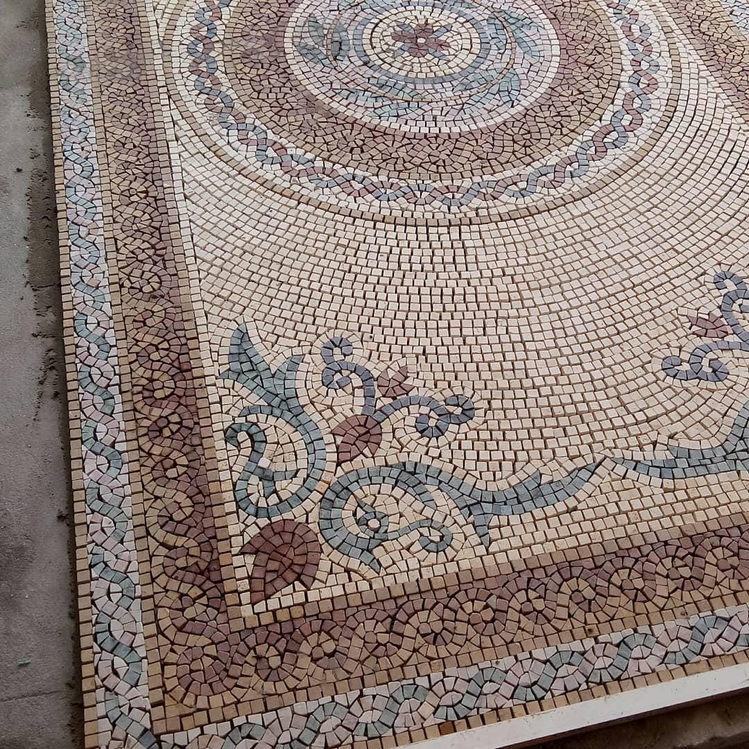 Roman Marble Mosaic Floor Medallion | Stone Mosaic Rug Design ...