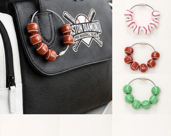 Porte-clés ballon de sport, basket-ball, football, volley-ball, tennis, baseball, softball, football américain, porte-clés, cadeau pour amateur de sport