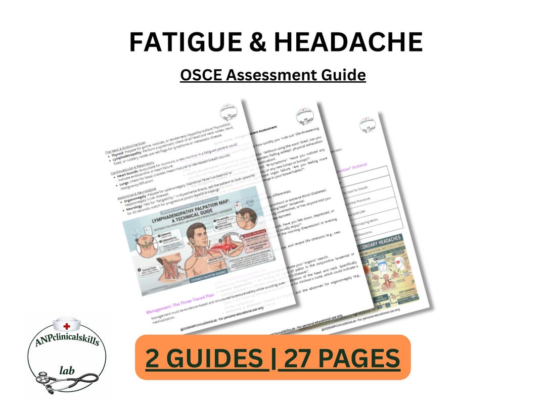 Fatigue & Headache OSCE Assessment Bundle | General Medicine ...