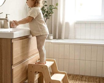 Banquinho Montessori, cadeira infantil personalizada, móveis para quarto infantil, banquinho de madeira