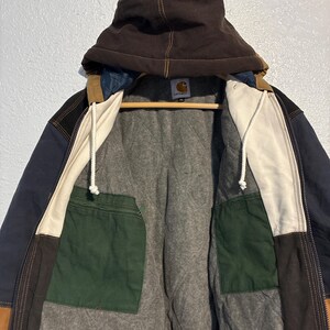 Carhartt Reworked Patched Hooded Jacket XL image 3