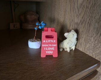 Letrero decorativo romántico "Una pequeña señal para decir te amo", regalo para el Día de San Valentín, aniversario y aniversario de boda.