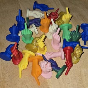 F You Gift Middle Finger Set, 10 Pieces, Assorted Colors, Small Gag Gift