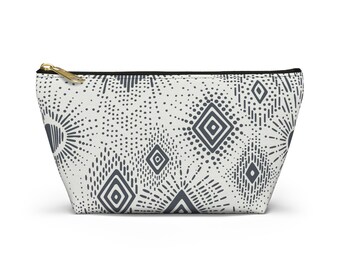 Sacred Geometry Cosmetic Bag | Mandala T-Bottom Travel Pouch