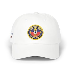 Haiti 2026 World Cup Embroidered Baseball Cap - Patriotic Soccer Fan Hat - Adjustable Black Cotton Dad Hat