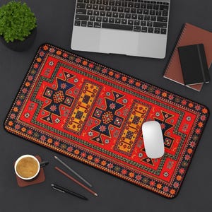 Türkischer Teppich Muster Schreibtischmatte | Kelim Maus Pad Teppich Design