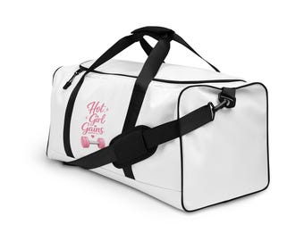 Hot Girl Gains Gym Duffel Bag | Pink Fitness Workout Bag