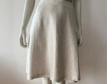 Gonna Natan Silver a trapezio EU40, elegante gonna scintillante da donna, gonna midi firmata, gonna chic e femminile, gonna da sera di lusso, capo senza tempo