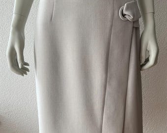 Falda Natan gris plateada EU38, falda elegante de diseñador para mujer, falda cruzada de imitación, falda elegante y a medida, conjunto femenino de lujo, falda que marca tendencia.