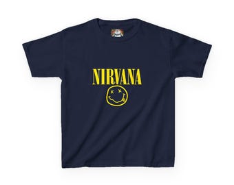 Nirvana Smiley Logo Kids Tee | Band Logo Shirt, Rock Graphic Tee