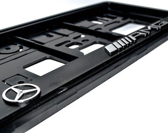 Set of 2 Mercedes AMG  Number plate holders EU standard / Frames