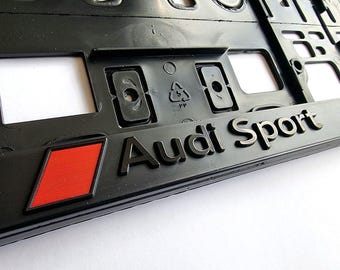 2 supports de plaque d'immatriculation Audi Sport Norme européenne / Cadres