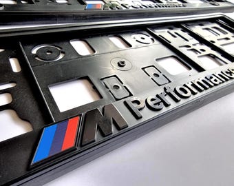 2x M Performance License Number plate holders EU standard / Frames