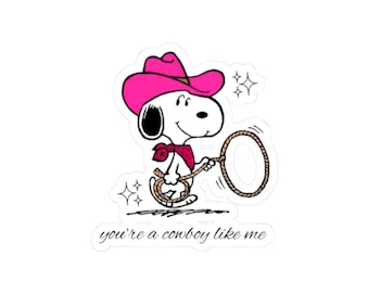 Snoopy Cowboy Like Me Sticker