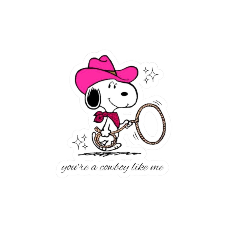 Snoopy Cowboy Like Me Sticker image 4