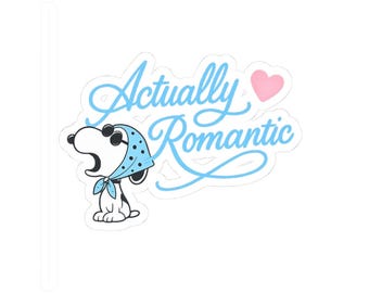 Snoopy Actually Romantic Sticker