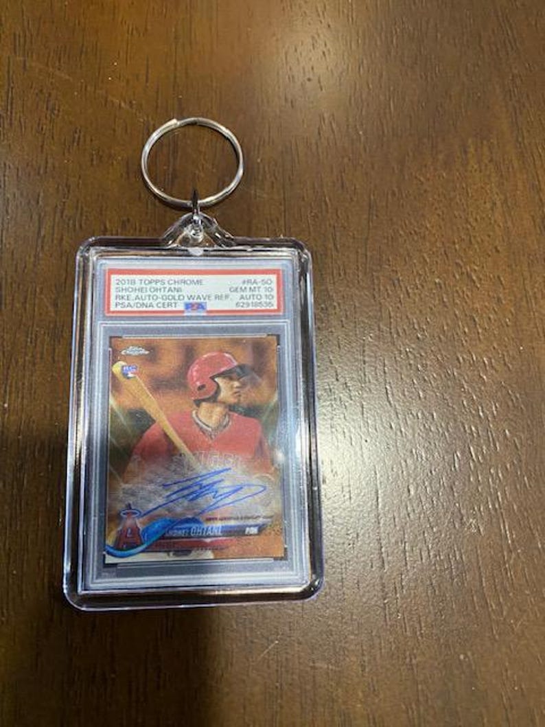 Custom Sports Card Keychain - Etsy