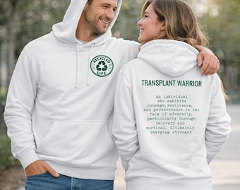 Transplant Warrior Hoodie: Unisex Cotton Polyester Blend, Soft Feel / Small-XL