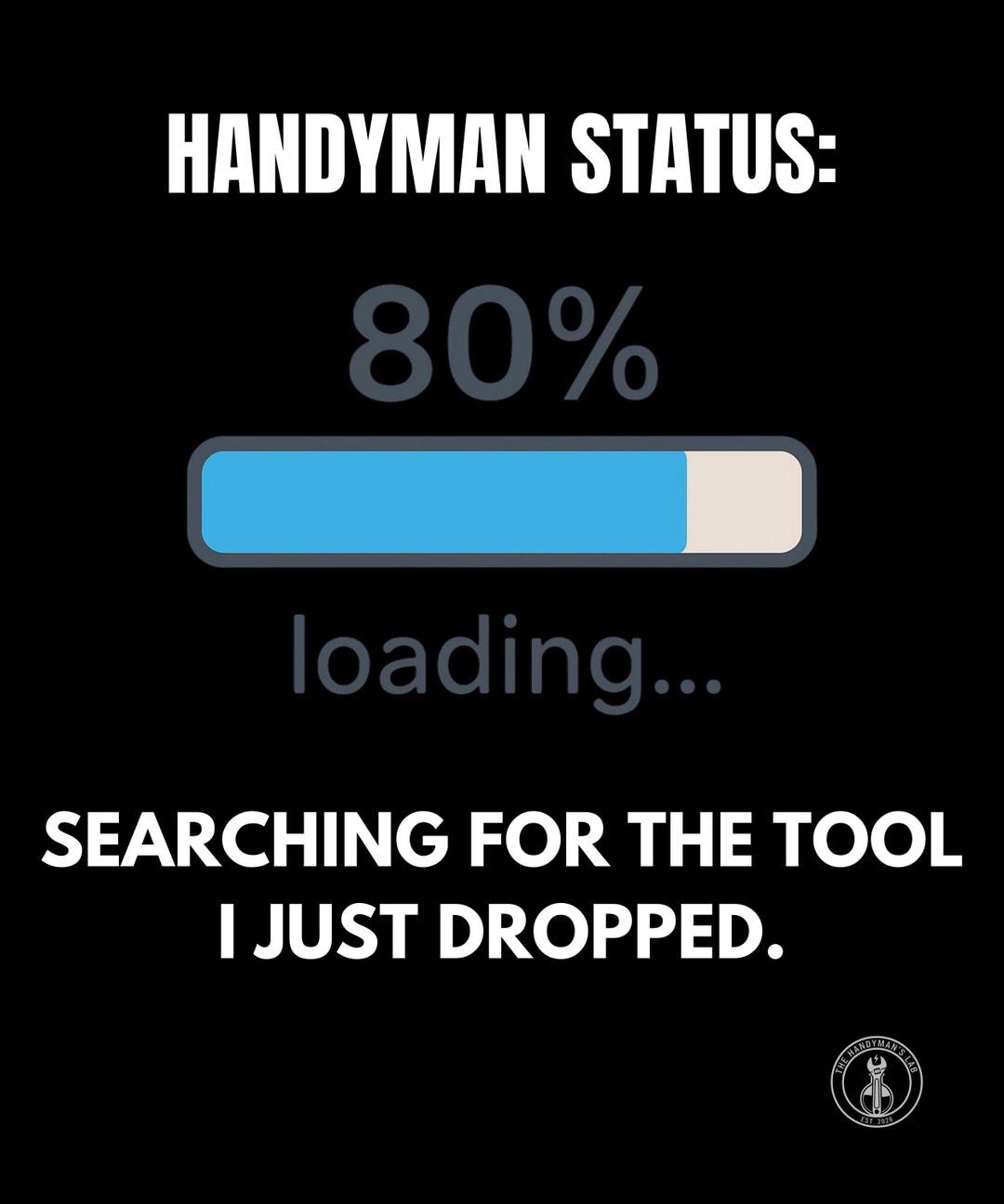 Handyman Status Loading Joke SVG | Contractor Humor Tool Dropped Design ...