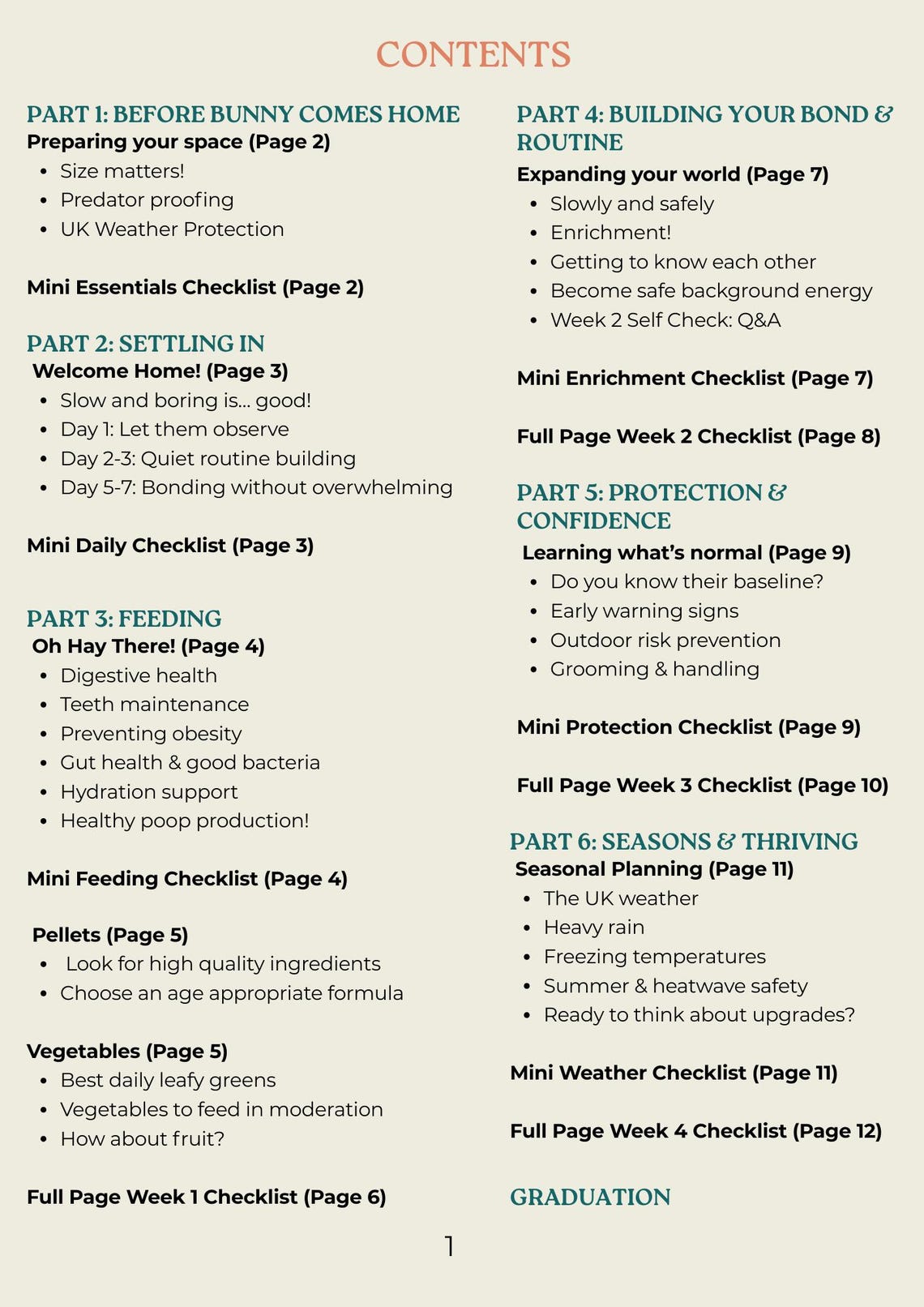 Rabbit Care Guide Example 30 Day Bunny Starter Kit, Rabbit Care Guide, Checklist, Planner (PDF ...