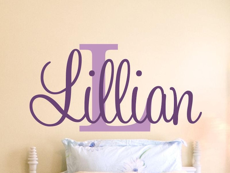 Personalized Name Wall Decal Girl Name Decal Custom Name Decal Etsy