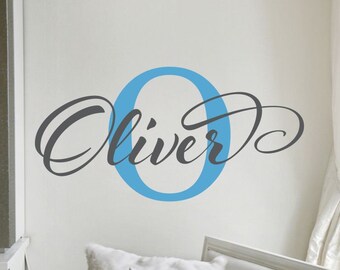 Boy Room Decor, Name Wall Decal, Personalized Decor, Baby Boy Nursery, Boy Nursery Decor, Teen Room Decor, Baby Boy Gift, Bedroom Wall Art