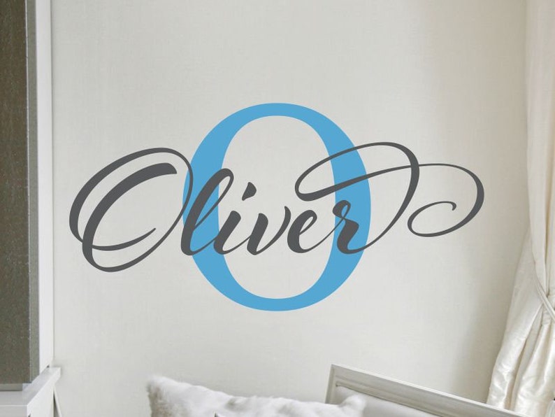 Boy Room Decor Name Wall Decal Personalized Decor Baby Boy | Etsy