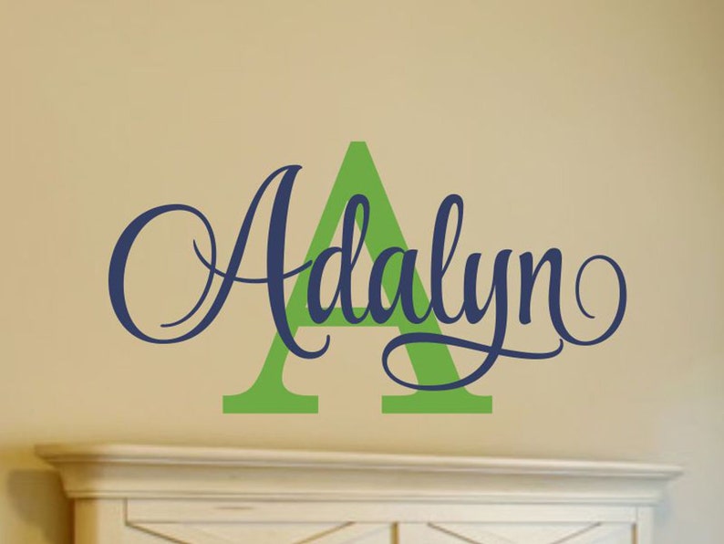 Personalized Wall Decal Girl Name Wall Decal Nursery Wall Etsy