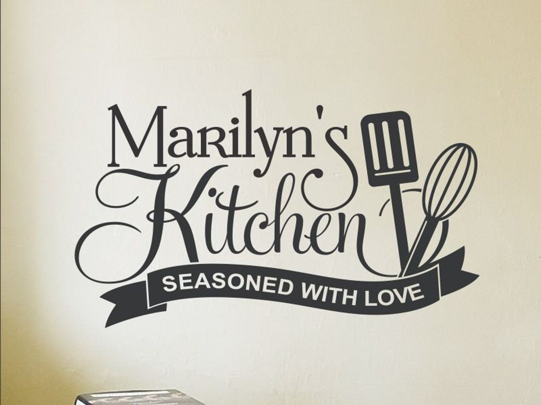 Personalized Kitchen Wall Decal Rustic Kitchen Wall Decor Etsy