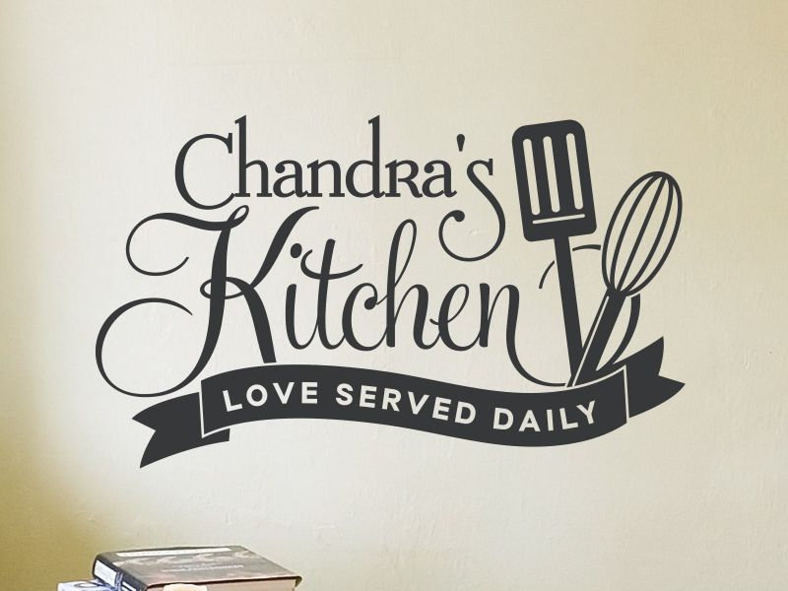 Play Kitchen Decals Love Served Daily Kitchen Wall Decal Etsy