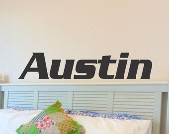 Boy Name Wall Decal Boys Bedroom Decor Baby Boy Nursery Toddler Playroom Personalized Nursery Name Decal Custom Name Decal Boys Bedroom