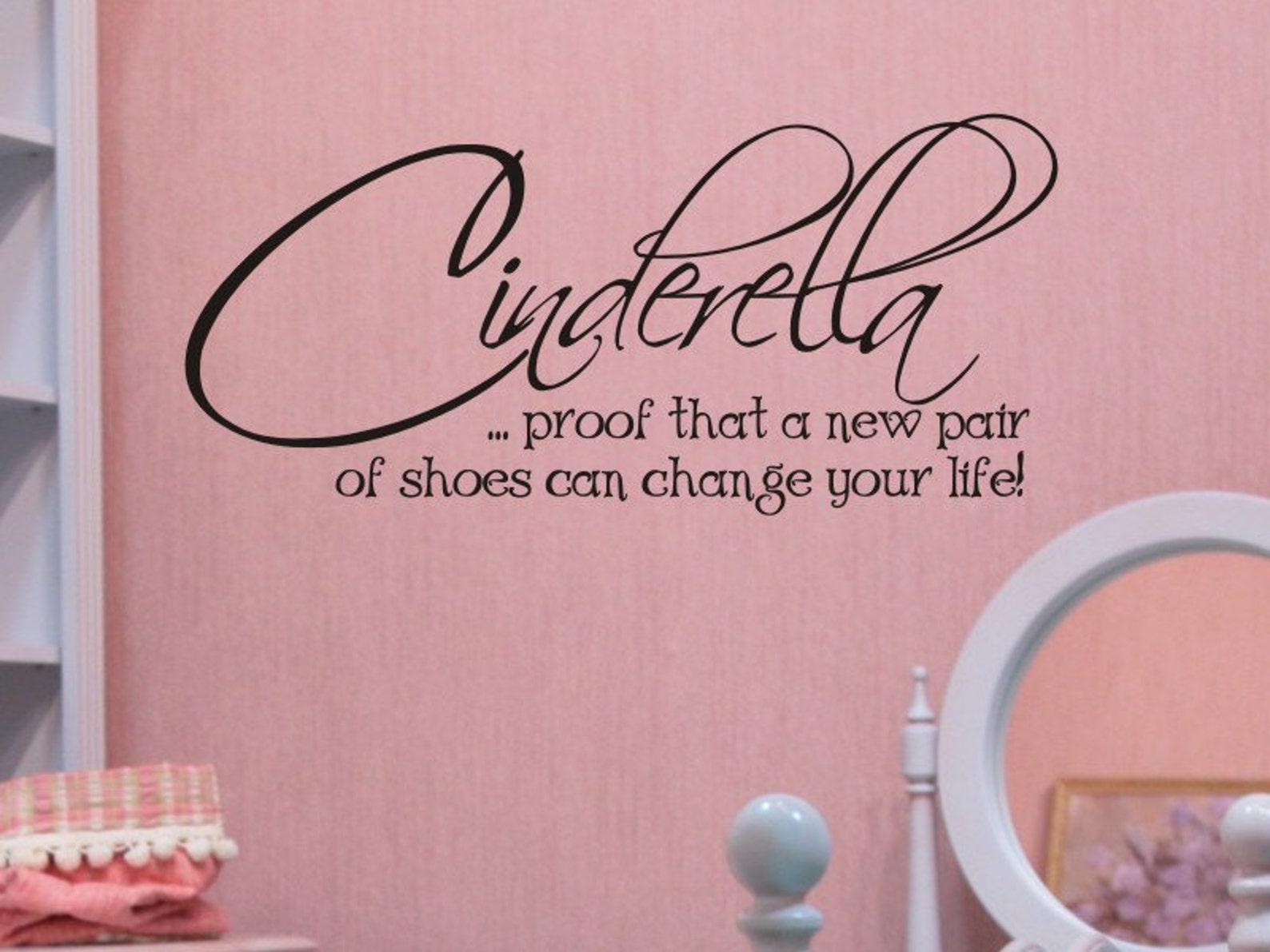 Cinderella Wall Decal Cinderella Proof That a New Pair of Etsy