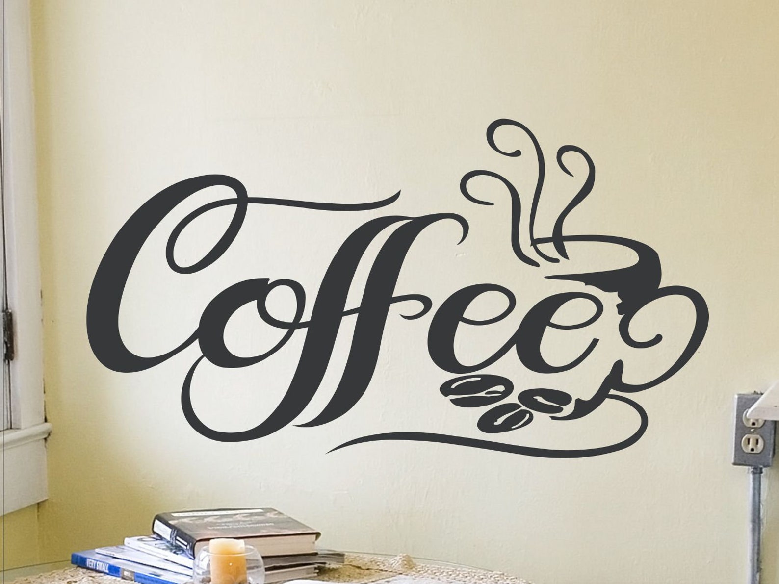 Coffee Wall Decal Kitchen Wall Decor Kitchen Wall Decal Coffee Etsy