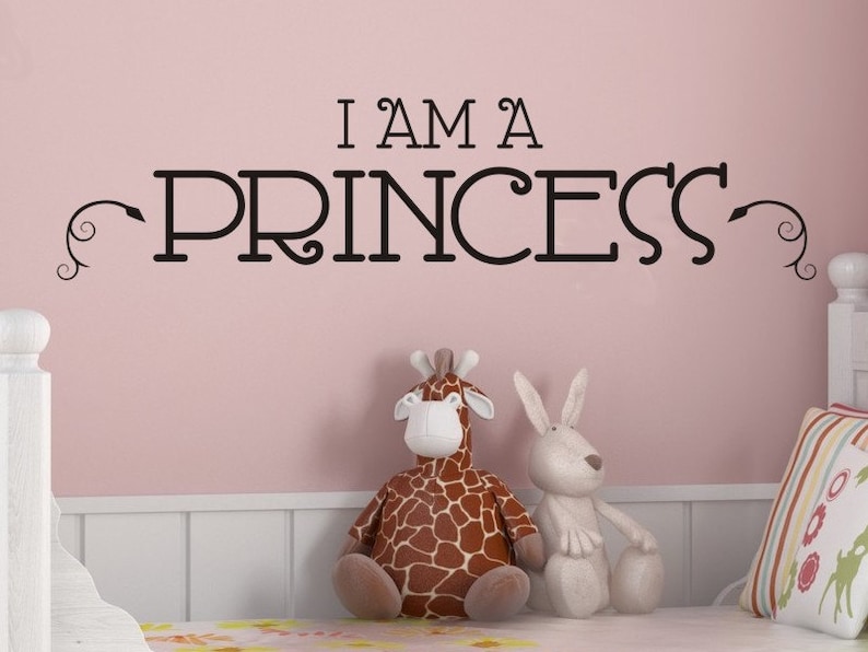Princess Wall Art I Am A Princess Girls Bedroom Wall Decal