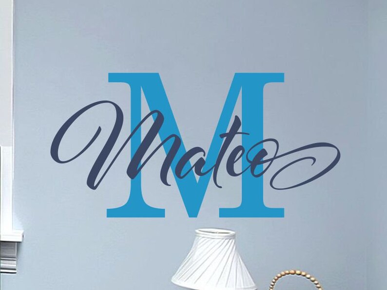 Boy Room Decor Name Wall Decal Personalized Decor Baby Boy Etsy