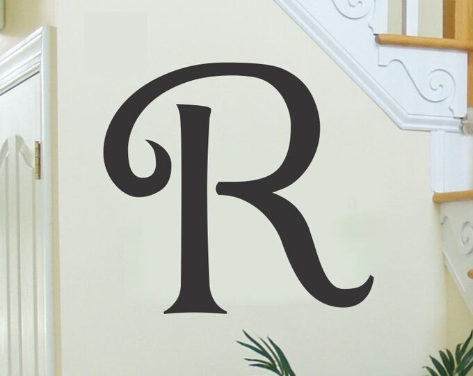 Monogram Letters for Wall Single Letter Vinyl Lettering Etsy