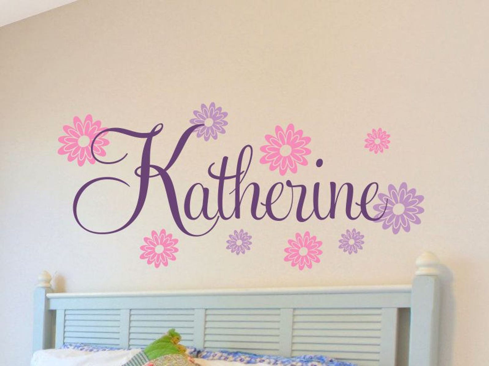 Nursery Wall Decals Baby Girl Nursery Girl Name Wall Decal Etsy