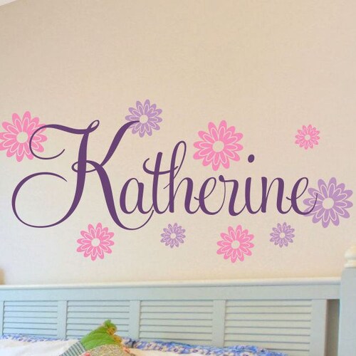 Name Wall Decal Teen Girls Room Decor Baby Girl Nursery Name Etsy