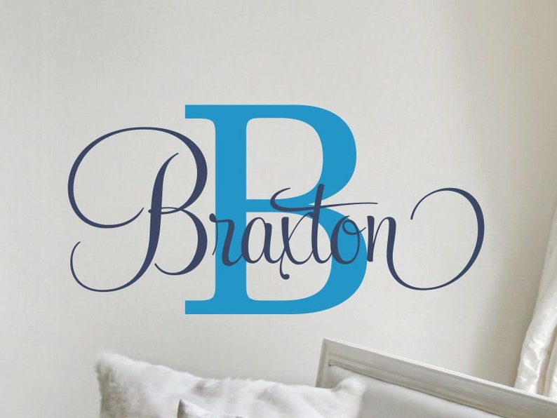Personalized Name Wall Decal Boy Baby Name Wall Decal Boy Etsy