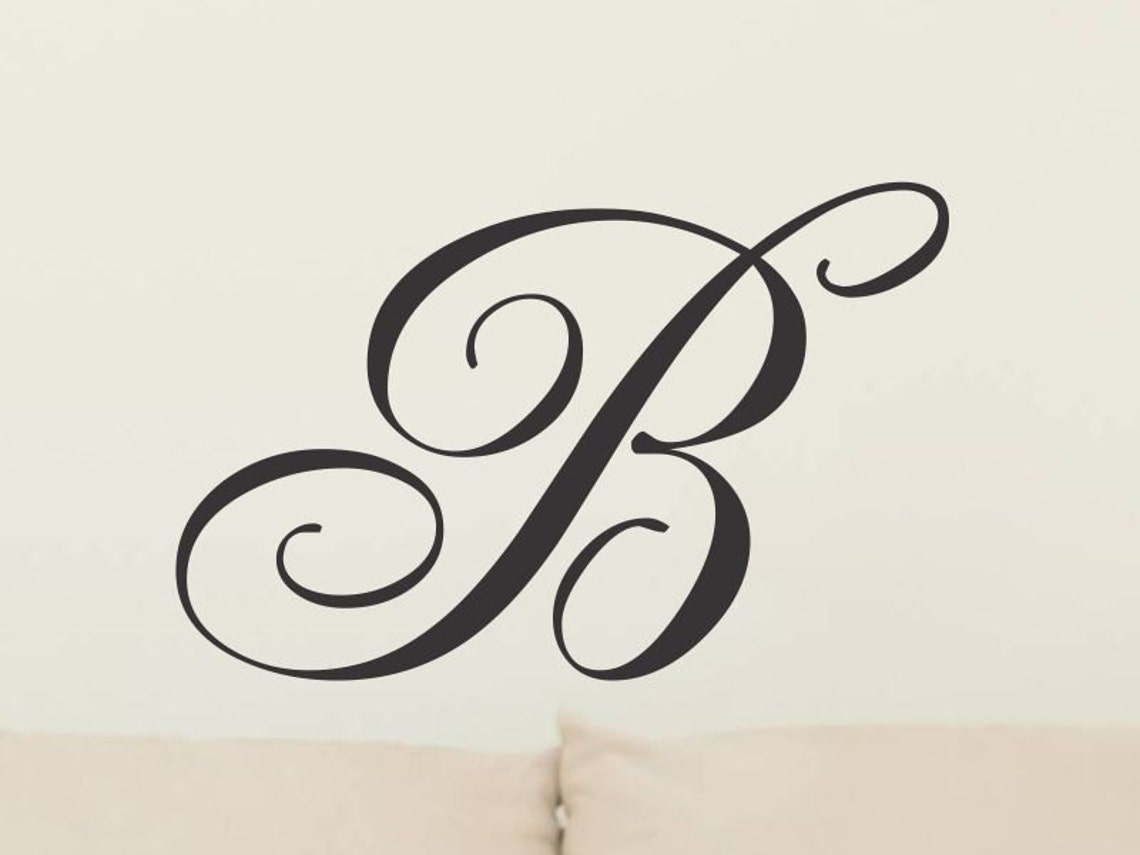 Initial Wall Decal Monogram Wall Decal Single Vinyl Letter Etsy