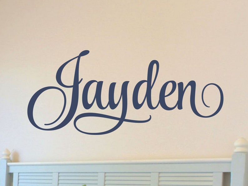 Name Wall Decal Boy Name Wall Decal Personalized Name Boys Etsy
