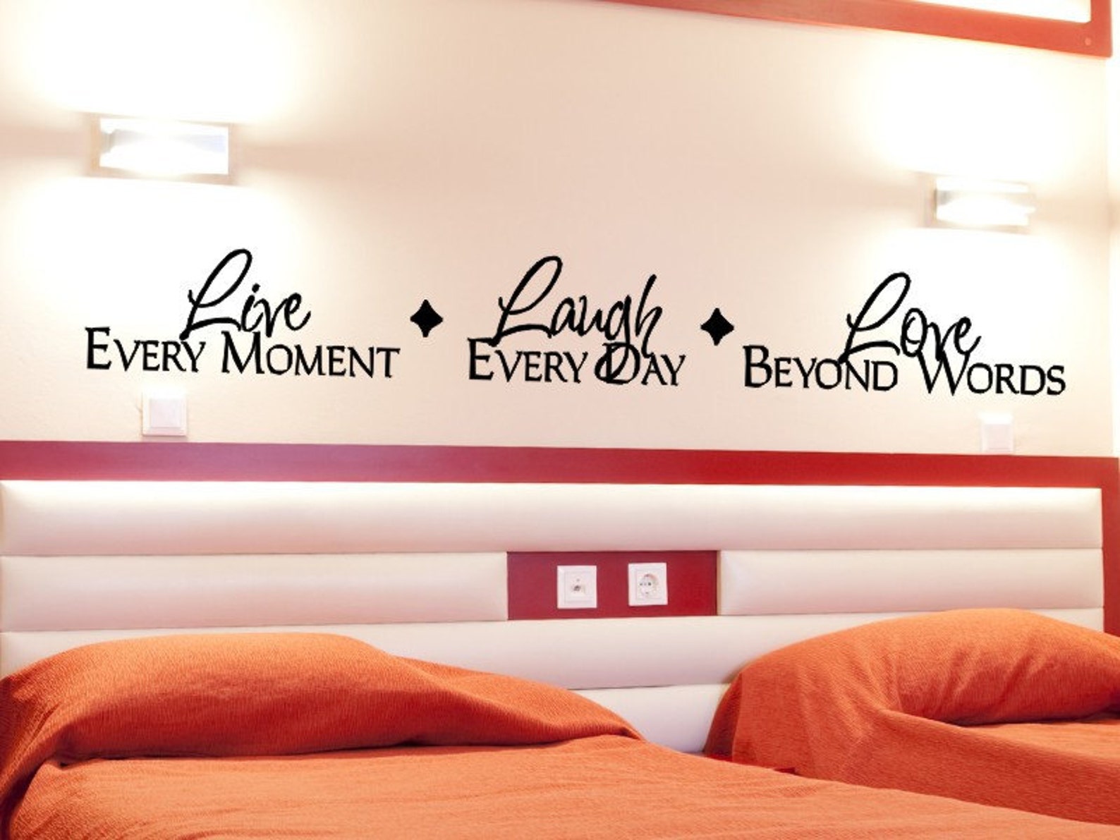 Master Bedroom Wall Decal Live Laugh Love Wall Decor Etsy