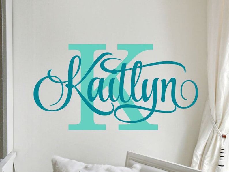 Personalized Wall Decal Girl Name Wall Decal Nursery Wall Etsy