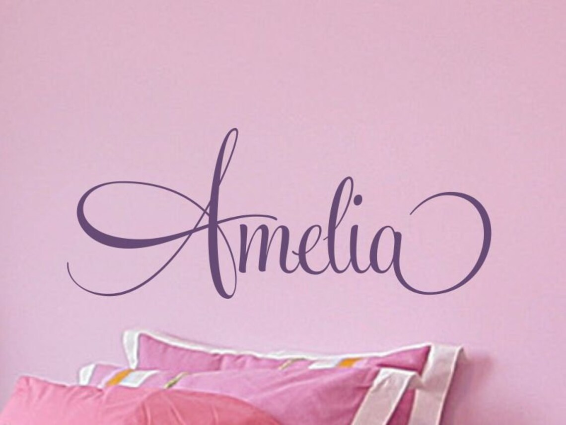 Personalized Name Wall Decal Boy Bedroom Decor Baby Boy Etsy