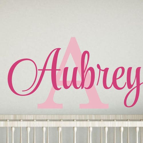 Girl Name Decal Personalized Name Wall Decal Girl Bedroom Baby Etsy