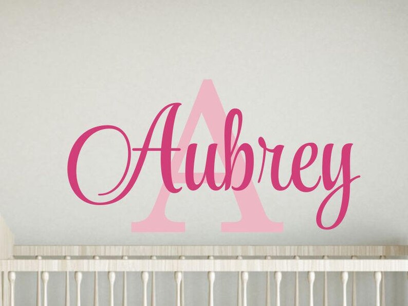 Custom Name Decal for Wall Baby Girl Nursery Name Decal Etsy