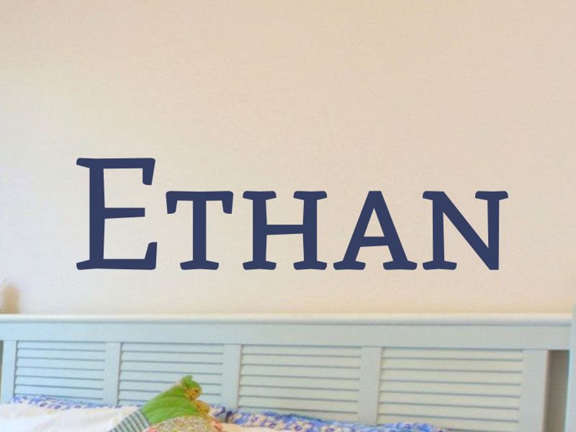 Boy Name Wall Decal Baby Boy Nursery Name Wall Decal Etsy